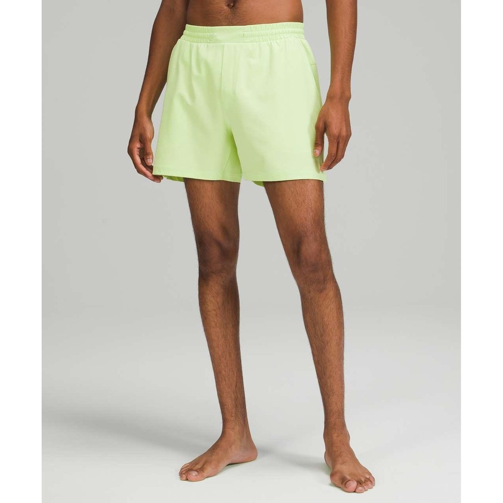 Lululemon Pace Breaker Lined Shorts Mens Large Neon Lime Green 5 Inch Athletic